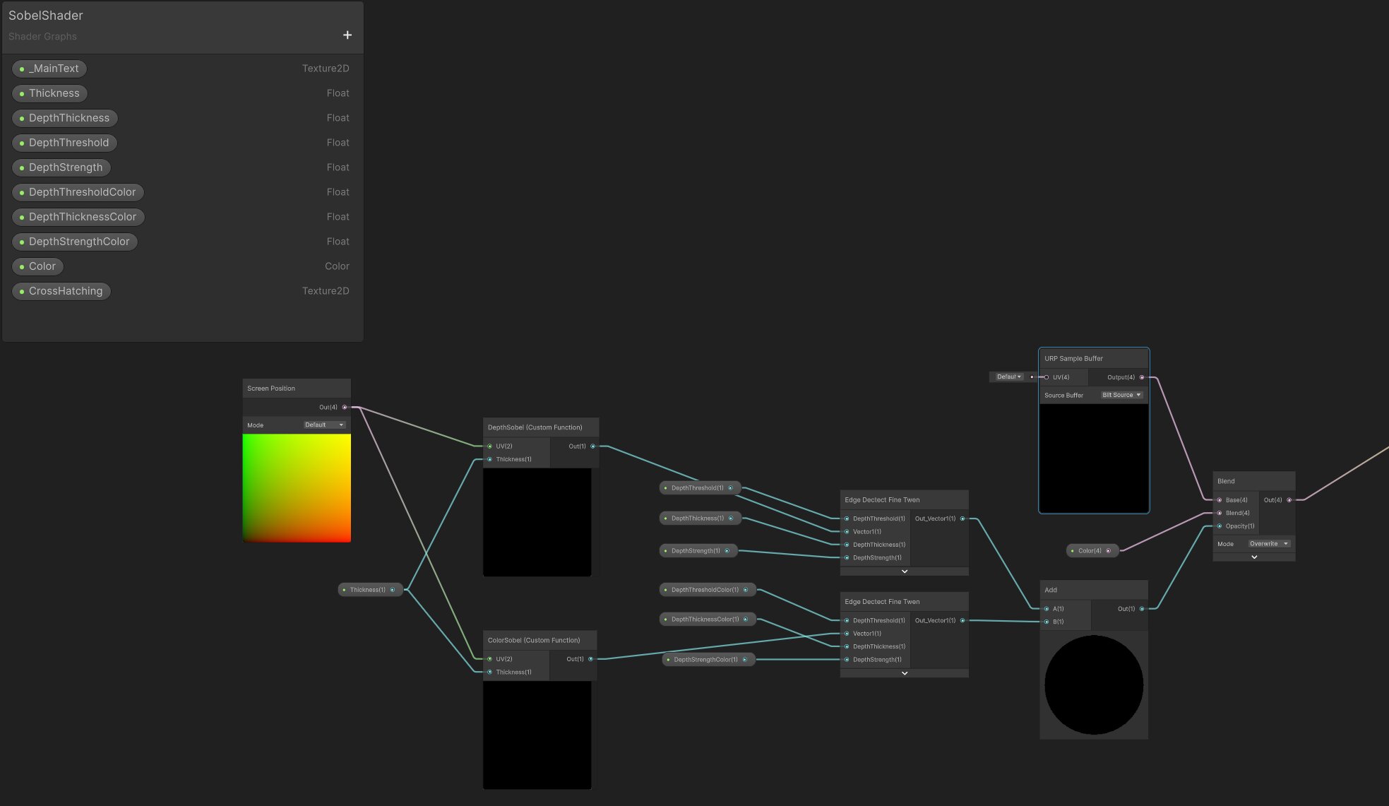 Sobel Outline Shader Graph Part 1